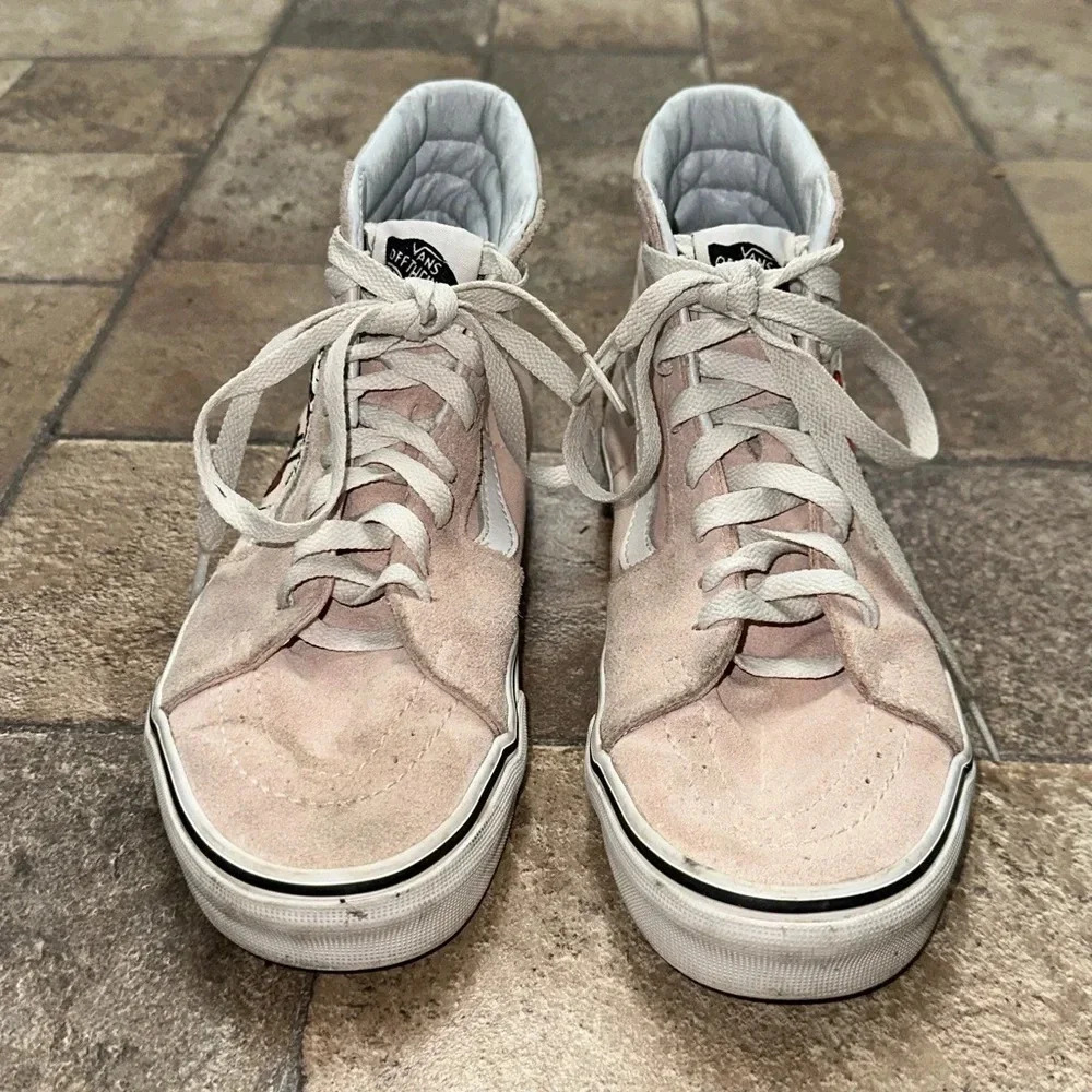 Vans x Disney Sk8-Hi Pink Floral High Top Sneakers Size 6.5 Women - Picture 4 of 8